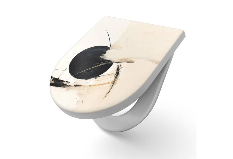 DEQORI WC-Sitz 'Schwarzer Impuls', WC Toilettensitz bedruckt Klobrille Toilettendeckel Motiv WC-Brille DEQORI WC-Sitz 'Schwarzer Impuls', WC Toilettensitz bedruckt Klobrille Toilettendeckel Motiv WC-Brille von DEQORI