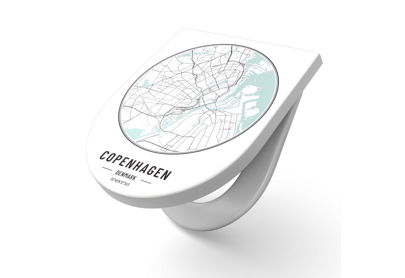 DEQORI WC-Sitz 'Stadtplan Copenhagen', WC Toilettensitz bedruckt Klobrille Toilettendeckel Motiv WC-Brille DEQORI WC-Sitz 'Stadtplan Copenhagen', WC Toilettensitz bedruckt Klobrille Toilettendeckel Motiv WC-Brille von DEQORI