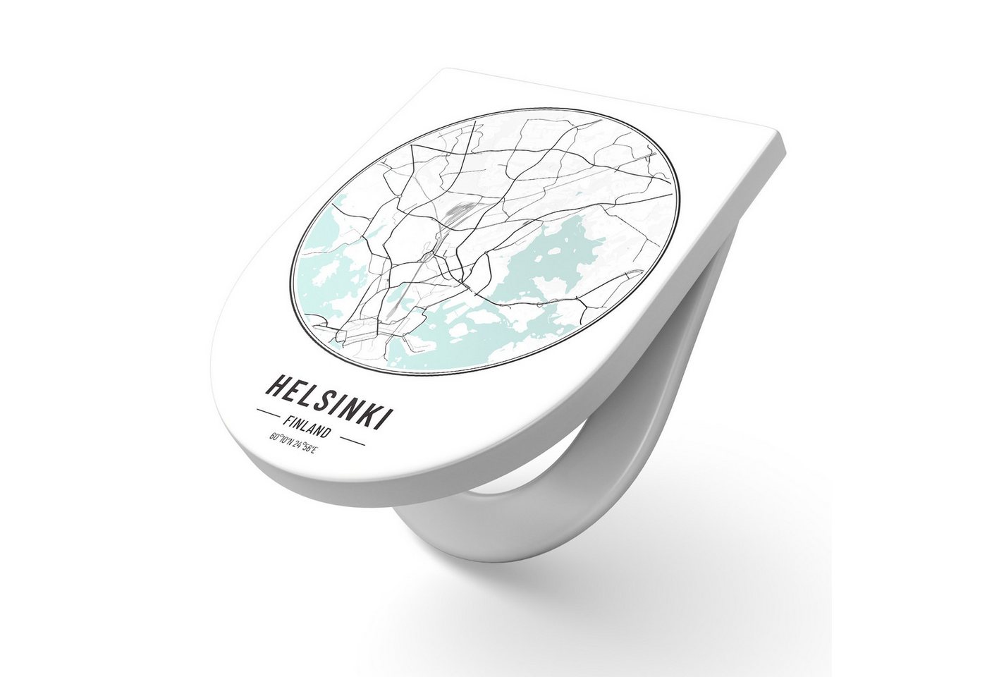 DEQORI WC-Sitz 'Stadtplan Helsinki', WC Toilettensitz bedruckt Klobrille Toilettendeckel Motiv WC-Brille DEQORI WC-Sitz 'Stadtplan Helsinki', WC Toilettensitz bedruckt Klobrille Toilettendeckel Motiv WC-Brille von DEQORI