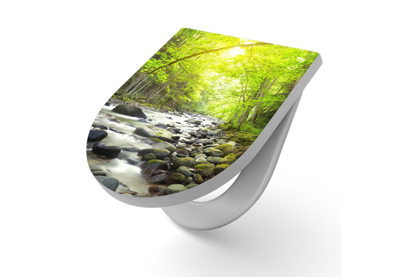 DEQORI WC-Sitz 'Steiniges Flussbett', WC Toilettensitz bedruckt Klobrille Toilettendeckel Motiv WC-Brille DEQORI WC-Sitz 'Steiniges Flussbett', WC Toilettensitz bedruckt Klobrille Toilettendeckel Motiv WC-Brille von DEQORI