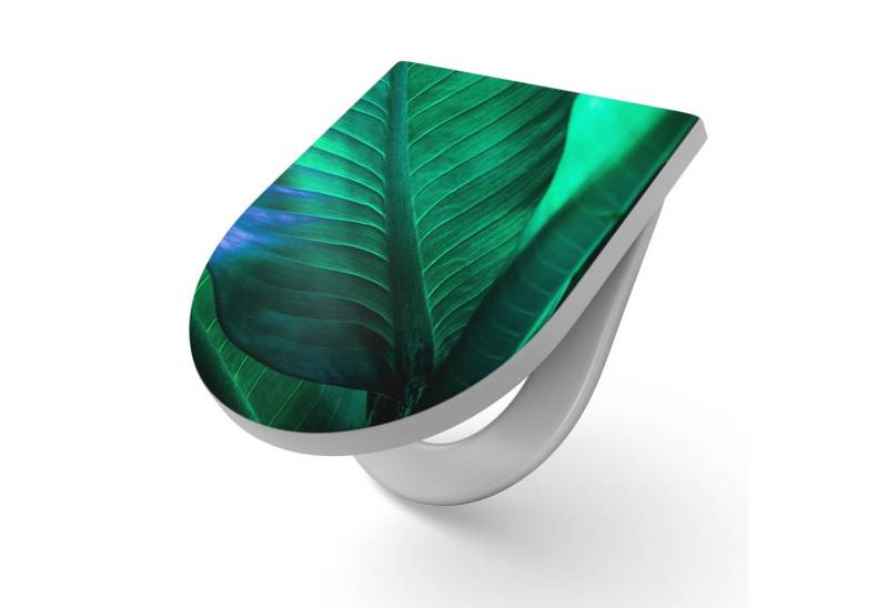 DEQORI WC-Sitz 'Tropenblattstruktur', WC Toilettensitz bedruckt Klobrille Toilettendeckel Motiv WC-Brille DEQORI WC-Sitz 'Tropenblattstruktur', WC Toilettensitz bedruckt Klobrille Toilettendeckel Motiv WC-Brille von DEQORI