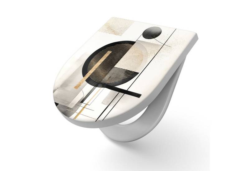 DEQORI WC-Sitz 'Wellen und Winkel', WC Toilettensitz bedruckt Klobrille Toilettendeckel Motiv WC-Brille DEQORI WC-Sitz 'Wellen und Winkel', WC Toilettensitz bedruckt Klobrille Toilettendeckel Motiv WC-Brille von DEQORI