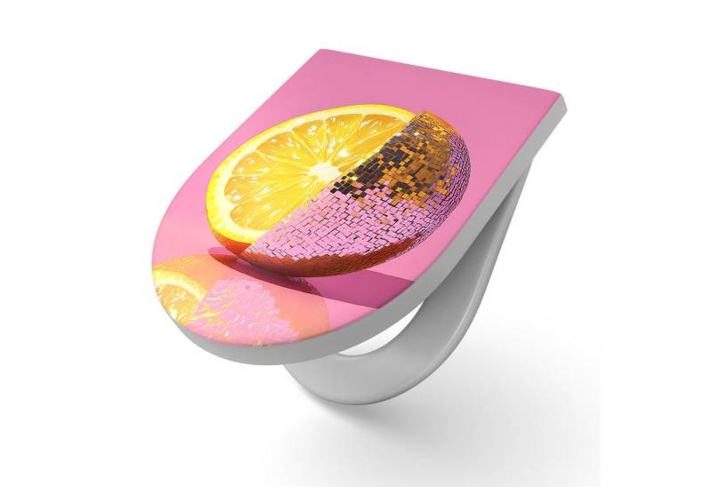 DEQORI WC-Sitz 'Zitrusdisco', WC Toilettensitz bedruckt Klobrille Toilettendeckel Motiv WC-Brille DEQORI WC-Sitz 'Zitrusdisco', WC Toilettensitz bedruckt Klobrille Toilettendeckel Motiv WC-Brille von DEQORI