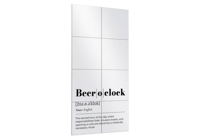 DEQORI Wandspiegel 'Beer o'clock - Definition', Spiegelfliesen Puzzle Wand Spiegel Wohnzimmer Spiegelwand Flur groß DEQORI Wandspiegel 'Beer o'clock - Definition', Spiegelfliesen Puzzle Wand Spiegel Wohnzimmer Spiegelwand Flur groß von DEQORI