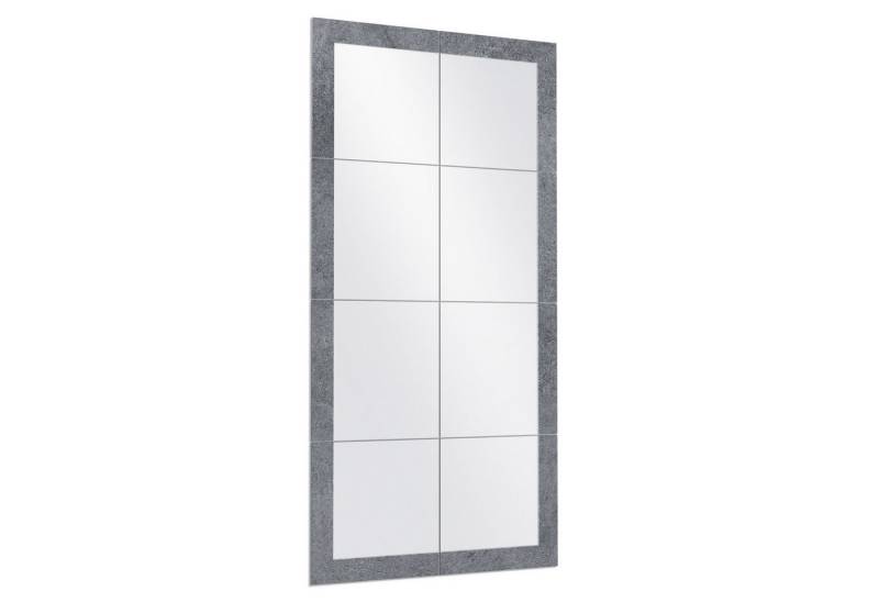 DEQORI Wandspiegel 'Betonstruktur im Detail', Spiegelfliesen Puzzle Wand Spiegel Wohnzimmer Spiegelwand Flur groß von DEQORI