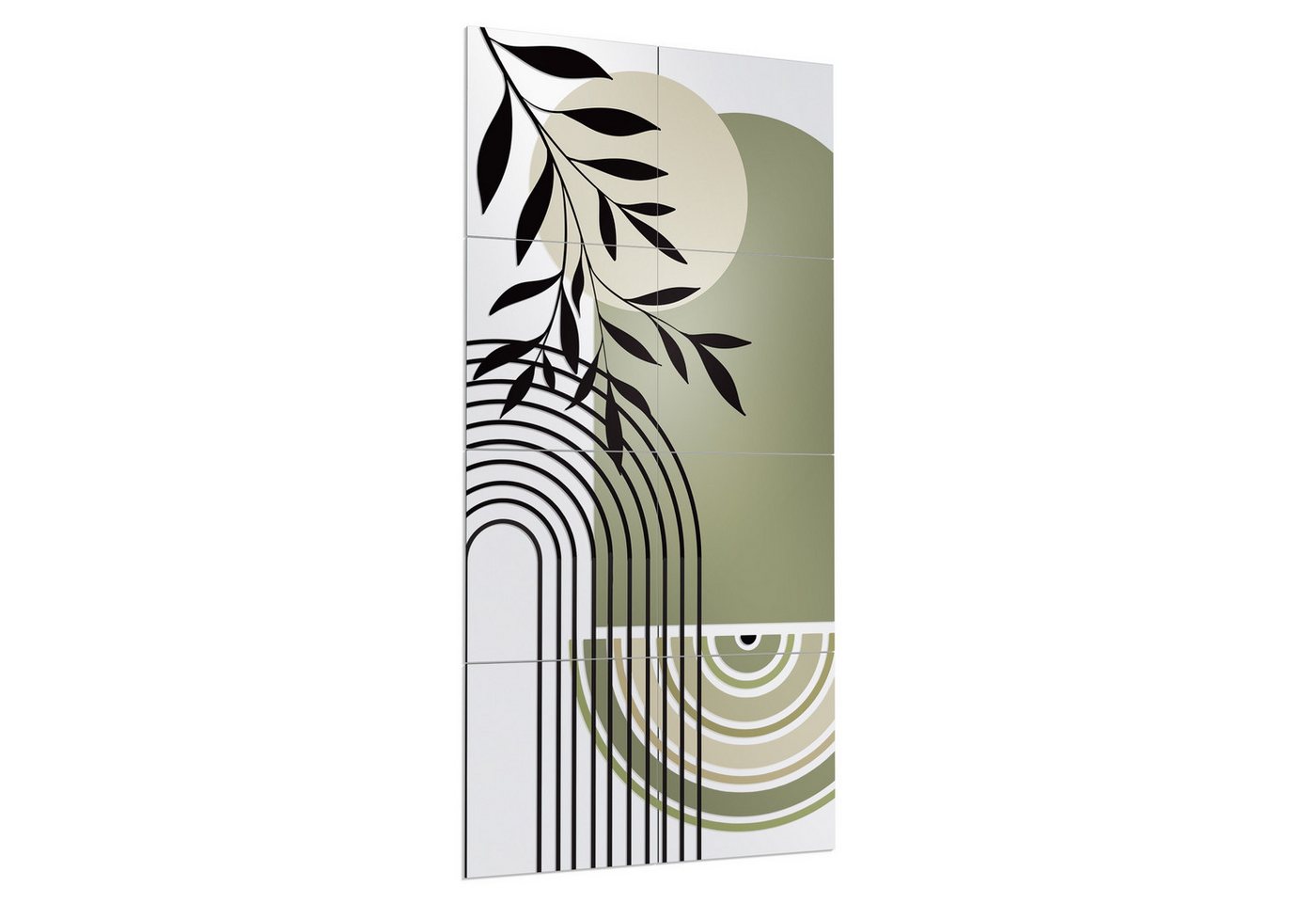 DEQORI Wandspiegel 'Blätter und Bögen', Spiegelfliesen Puzzle Wand Spiegel Wohnzimmer Spiegelwand Flur groß DEQORI Wandspiegel 'Blätter und Bögen', Spiegelfliesen Puzzle Wand Spiegel Wohnzimmer Spiegelwand Flur groß von DEQORI