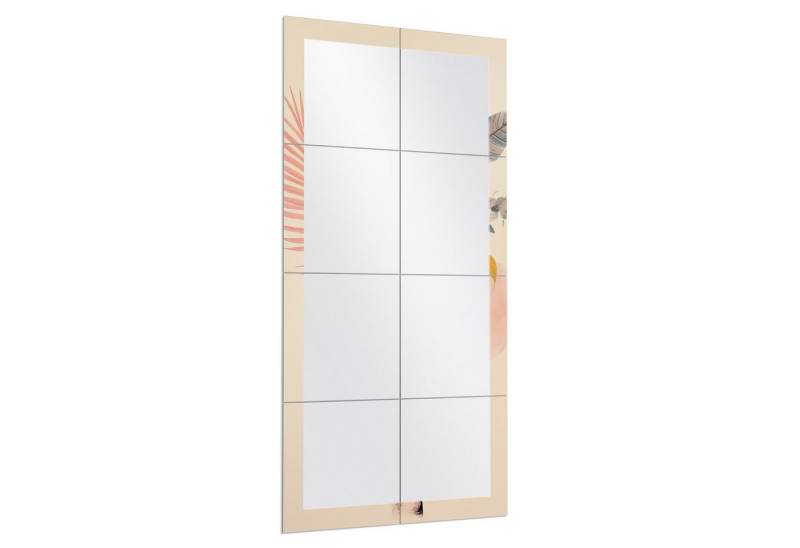 DEQORI Wandspiegel 'Botanische Geste', Spiegelfliesen Puzzle Wand Spiegel Wohnzimmer Spiegelwand Flur groß von DEQORI