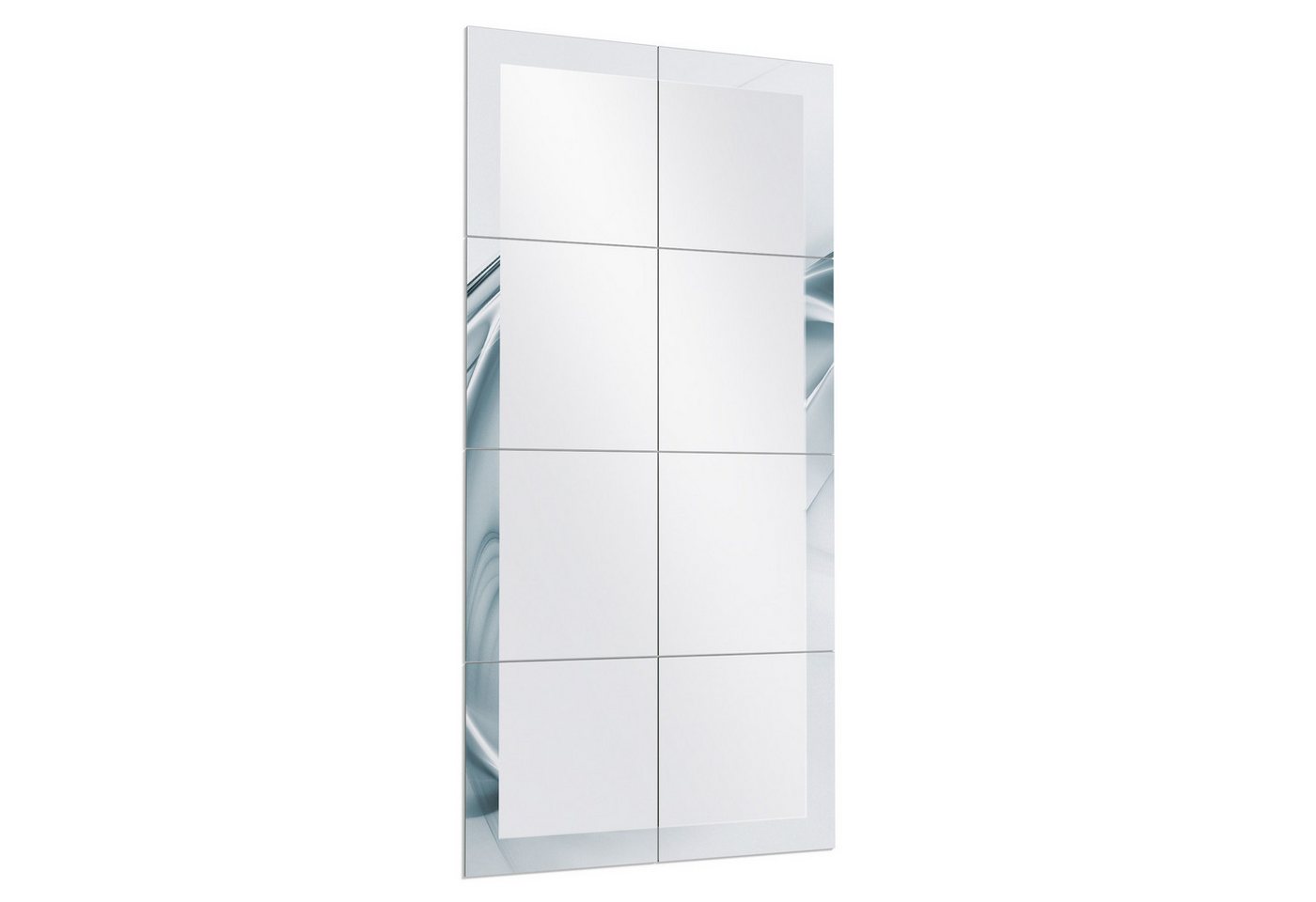 DEQORI Wandspiegel 'Chrom Schwingungen', Spiegelfliesen Puzzle Wand Spiegel Wohnzimmer Spiegelwand Flur groß DEQORI Wandspiegel 'Chrom Schwingungen', Spiegelfliesen Puzzle Wand Spiegel Wohnzimmer Spiegelwand Flur groß von DEQORI