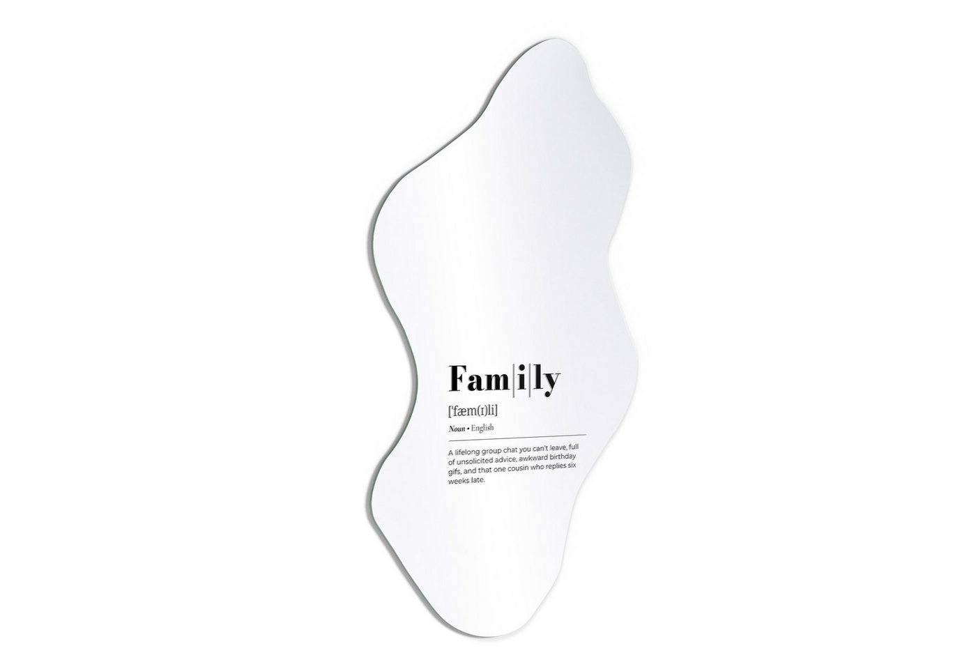 DEQORI Wandspiegel 'Family - Definition', Spiegel organisch geformt selbstklebend Wand Wohnzimmer Flur groß XXL DEQORI Wandspiegel 'Family - Definition', Spiegel organisch geformt selbstklebend Wand Wohnzimmer Flur groß XXL von DEQORI