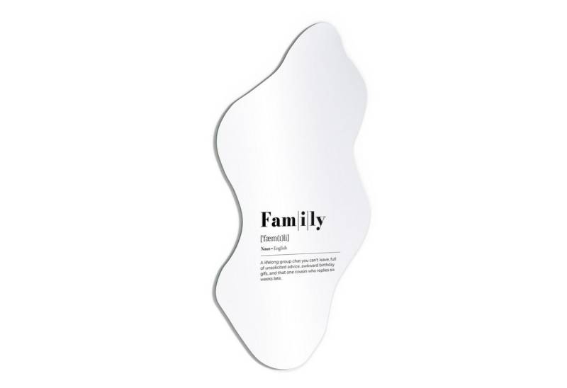 DEQORI Wandspiegel 'Family - Definition', Spiegel organisch geformt selbstklebend Wand Wohnzimmer Flur groß XXL DEQORI Wandspiegel 'Family - Definition', Spiegel organisch geformt selbstklebend Wand Wohnzimmer Flur groß XXL von DEQORI