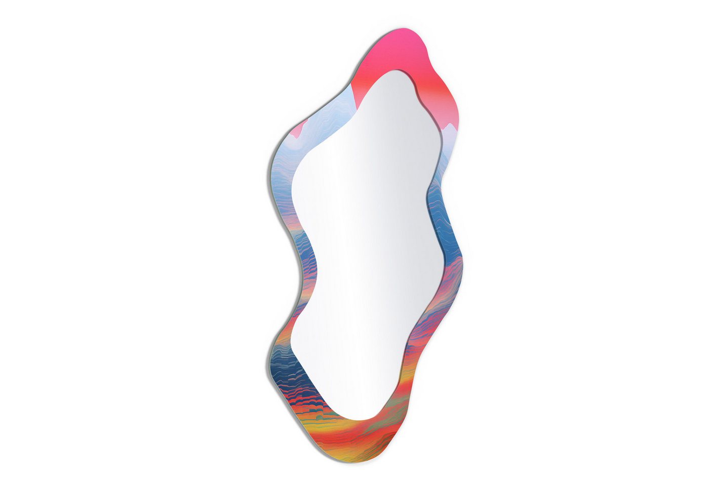 DEQORI Wandspiegel 'Farbflut im Gebirge', Spiegel organisch geformt selbstklebend Wand Wohnzimmer Flur groß XXL DEQORI Wandspiegel 'Farbflut im Gebirge', Spiegel organisch geformt selbstklebend Wand Wohnzimmer Flur groß XXL von DEQORI