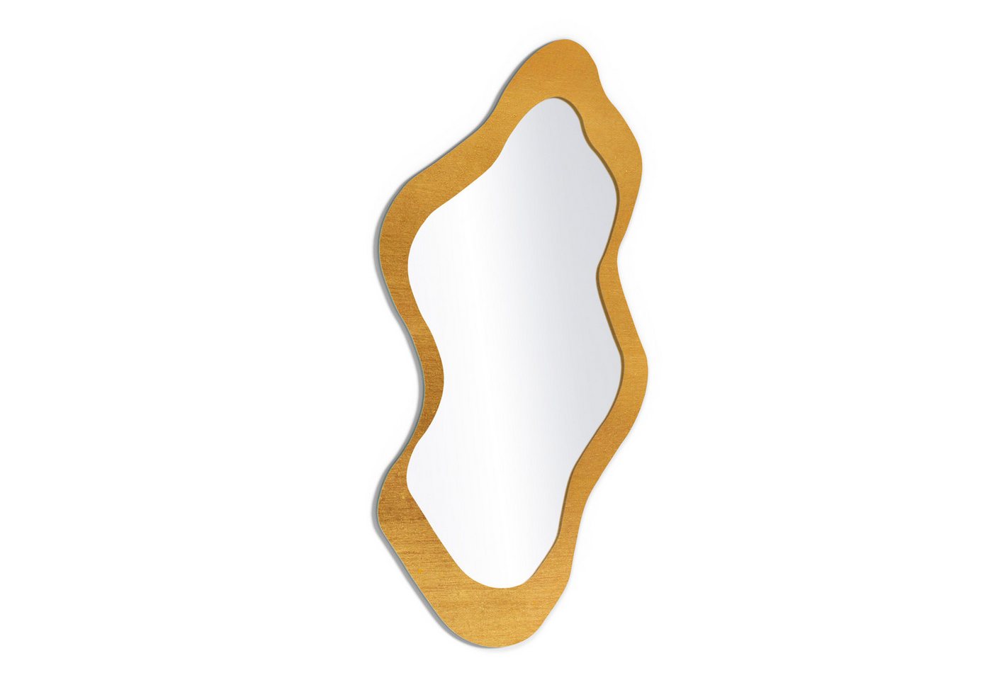 DEQORI Wandspiegel 'Gebürstetes Goldblech', Spiegel organisch geformt selbstklebend Wand Wohnzimmer Flur groß XXL DEQORI Wandspiegel 'Gebürstetes Goldblech', Spiegel organisch geformt selbstklebend Wand Wohnzimmer Flur groß XXL von DEQORI