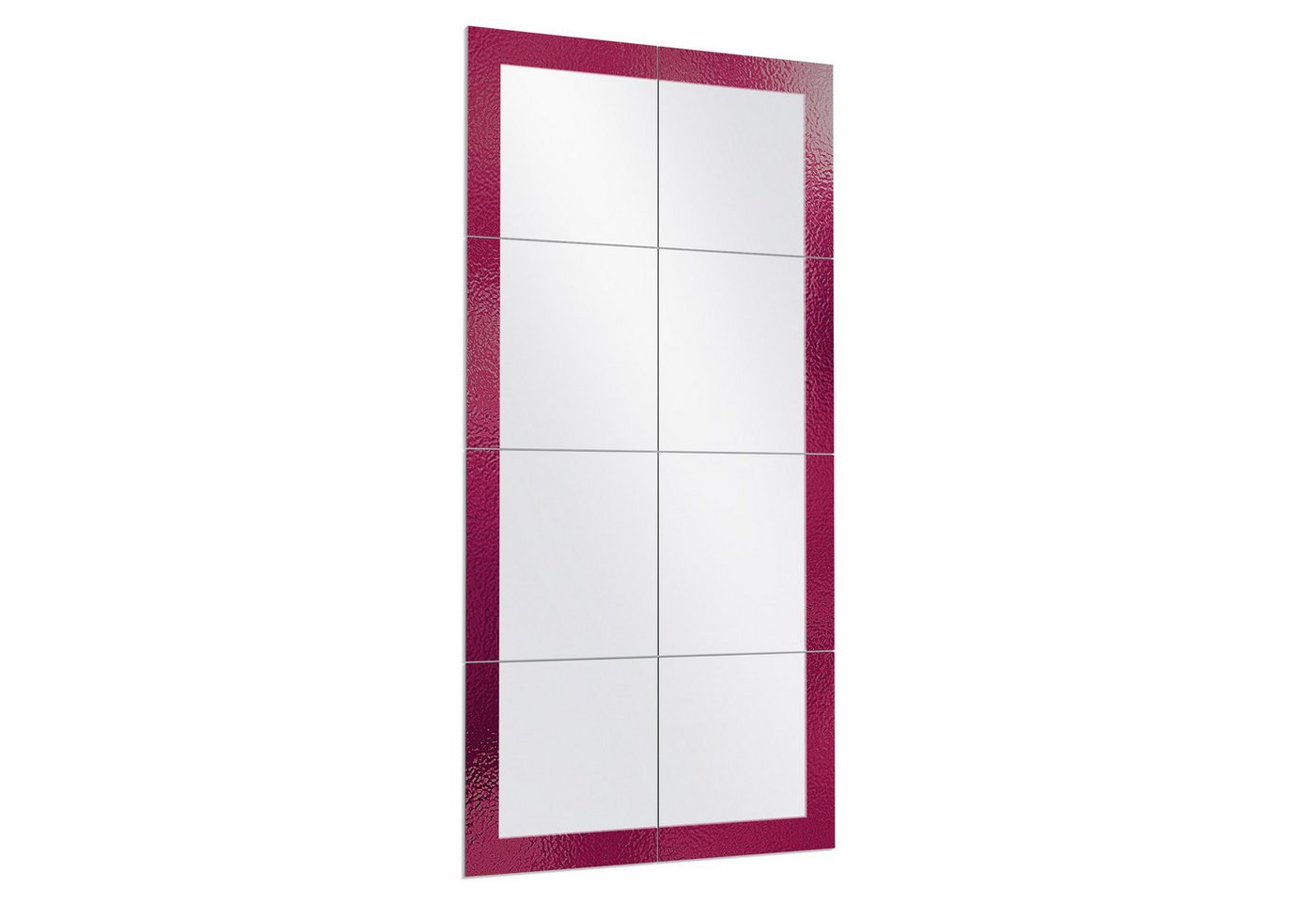 DEQORI Wandspiegel 'Glanzoptik in Magenta', Spiegelfliesen Puzzle Wand Spiegel Wohnzimmer Spiegelwand Flur groß DEQORI Wandspiegel 'Glanzoptik in Magenta', Spiegelfliesen Puzzle Wand Spiegel Wohnzimmer Spiegelwand Flur groß von DEQORI