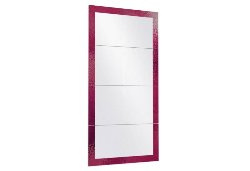 DEQORI Wandspiegel 'Glanzoptik in Magenta', Spiegelfliesen Puzzle Wand Spiegel Wohnzimmer Spiegelwand Flur groß DEQORI Wandspiegel 'Glanzoptik in Magenta', Spiegelfliesen Puzzle Wand Spiegel Wohnzimmer Spiegelwand Flur groß von DEQORI