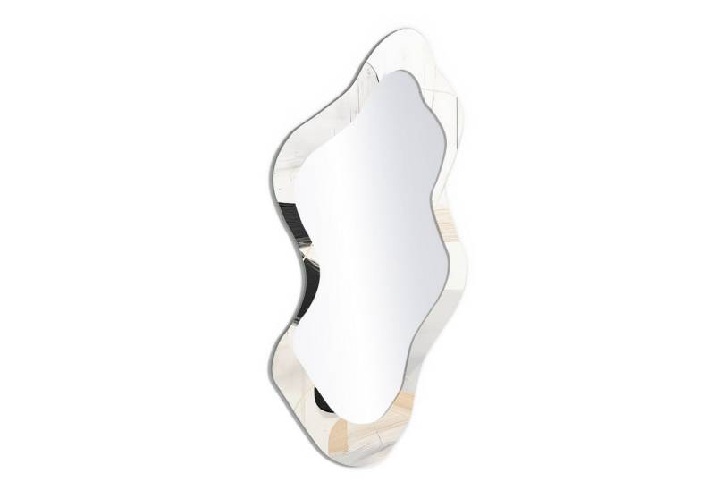 DEQORI Wandspiegel 'Helle Dynamik', Spiegel organisch geformt selbstklebend Wand Wohnzimmer Flur groß XXL von DEQORI