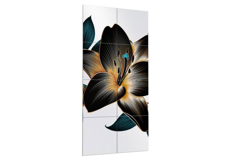 DEQORI Wandspiegel 'Hochwertige Liliengrafik', Spiegelfliesen Puzzle Wand Spiegel Wohnzimmer Spiegelwand Flur groß DEQORI Wandspiegel 'Hochwertige Liliengrafik', Spiegelfliesen Puzzle Wand Spiegel Wohnzimmer Spiegelwand Flur groß von DEQORI