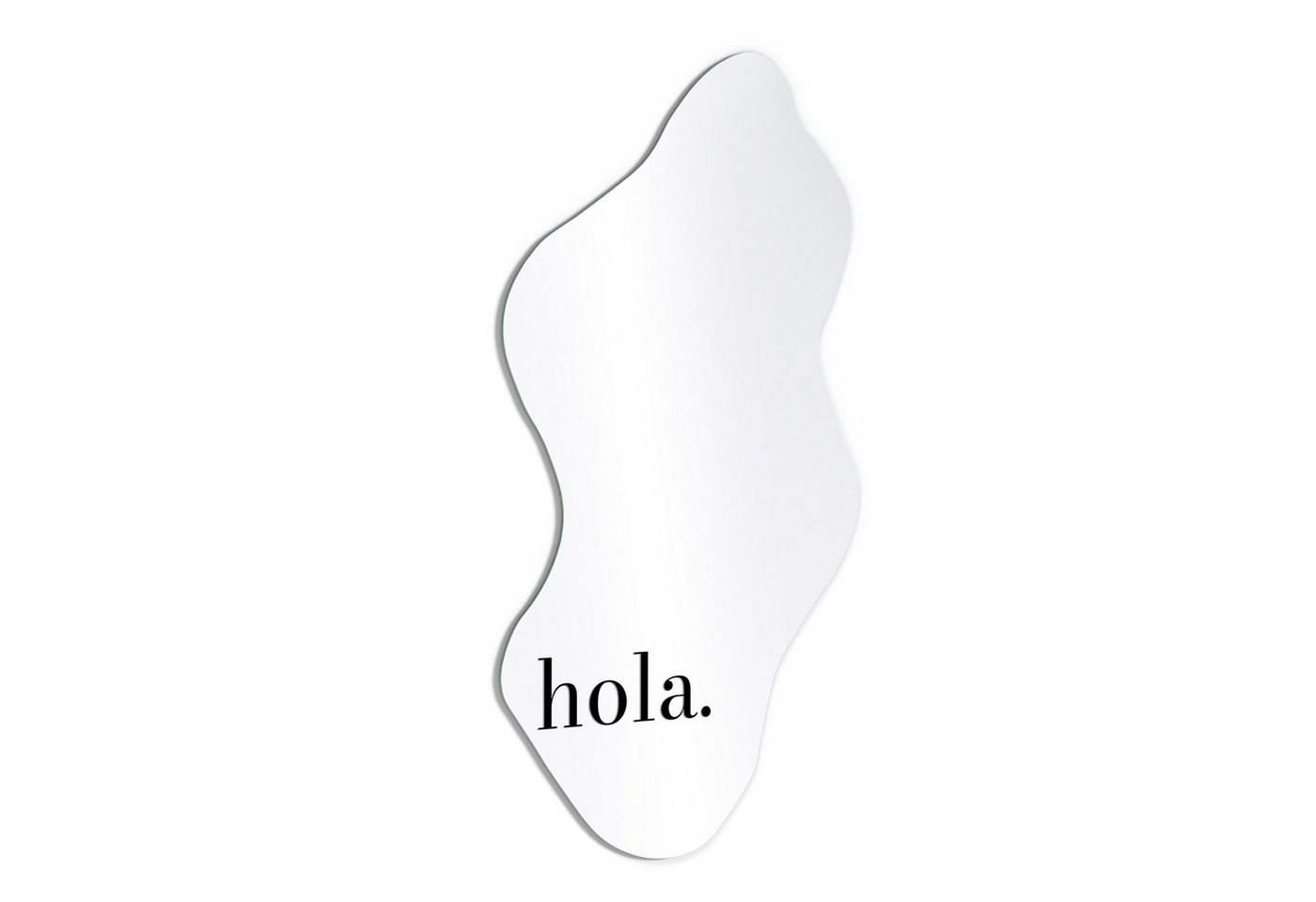 DEQORI Wandspiegel 'Hola - Schriftzug', Spiegel organisch geformt selbstklebend Wand Wohnzimmer Flur groß XXL DEQORI Wandspiegel 'Hola - Schriftzug', Spiegel organisch geformt selbstklebend Wand Wohnzimmer Flur groß XXL von DEQORI