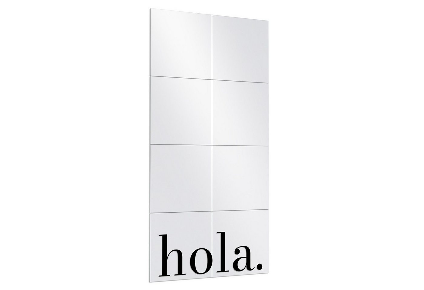 DEQORI Wandspiegel 'Hola - Schriftzug', Spiegelfliesen Puzzle Wand Spiegel Wohnzimmer Spiegelwand Flur groß DEQORI Wandspiegel 'Hola - Schriftzug', Spiegelfliesen Puzzle Wand Spiegel Wohnzimmer Spiegelwand Flur groß von DEQORI