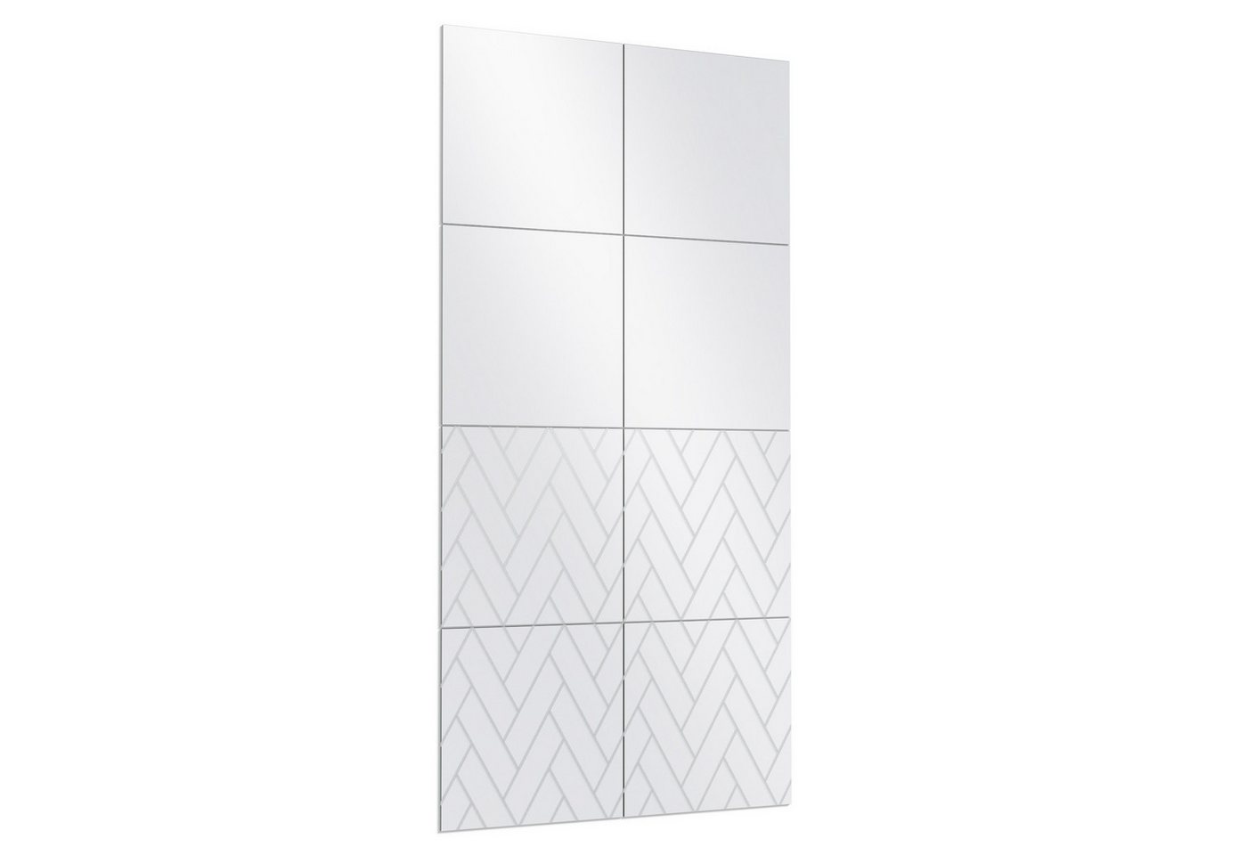 DEQORI Wandspiegel 'Kontrast im Fischgrät', Spiegelfliesen Puzzle Wand Spiegel Wohnzimmer Spiegelwand Flur groß DEQORI Wandspiegel 'Kontrast im Fischgrät', Spiegelfliesen Puzzle Wand Spiegel Wohnzimmer Spiegelwand Flur groß von DEQORI