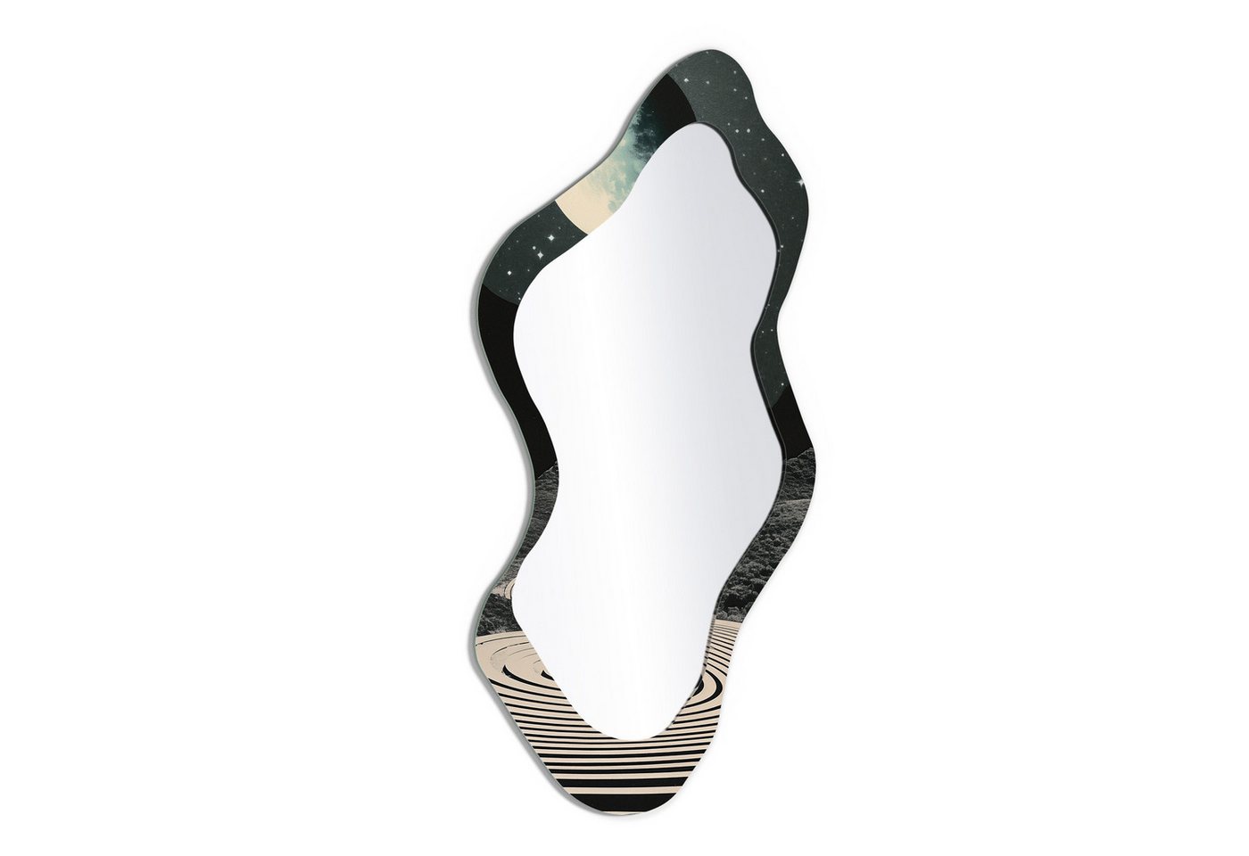 DEQORI Wandspiegel 'Kosmischer Fluss', Spiegel organisch geformt selbstklebend Wand Wohnzimmer Flur groß XXL DEQORI Wandspiegel 'Kosmischer Fluss', Spiegel organisch geformt selbstklebend Wand Wohnzimmer Flur groß XXL von DEQORI