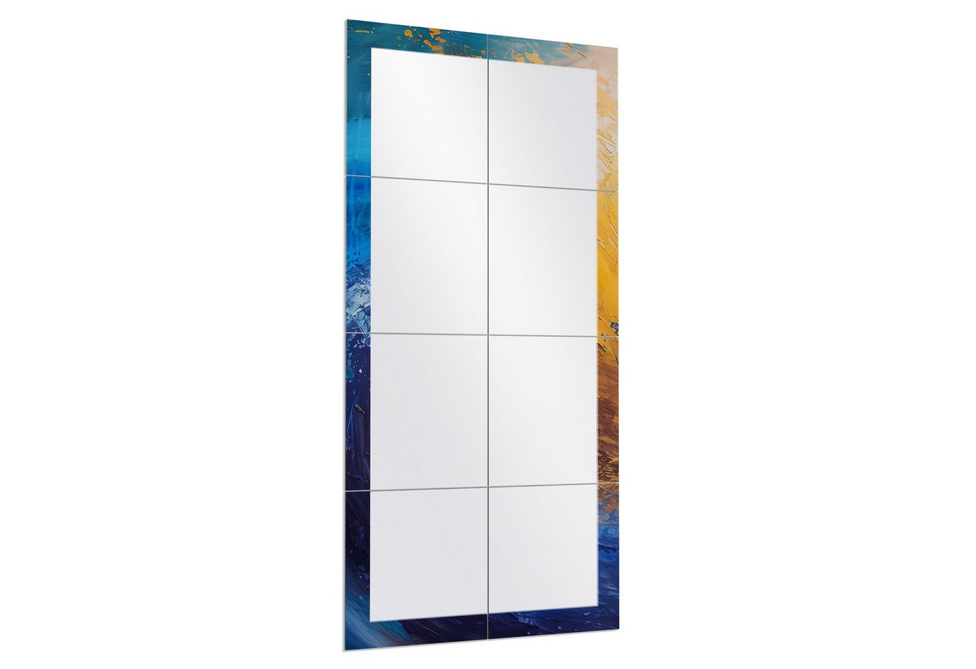 DEQORI Wandspiegel 'Kraft der Farb-Wellen', Spiegelfliesen Puzzle Wand Spiegel Wohnzimmer Spiegelwand Flur groß DEQORI Wandspiegel 'Kraft der Farb-Wellen', Spiegelfliesen Puzzle Wand Spiegel Wohnzimmer Spiegelwand Flur groß von DEQORI