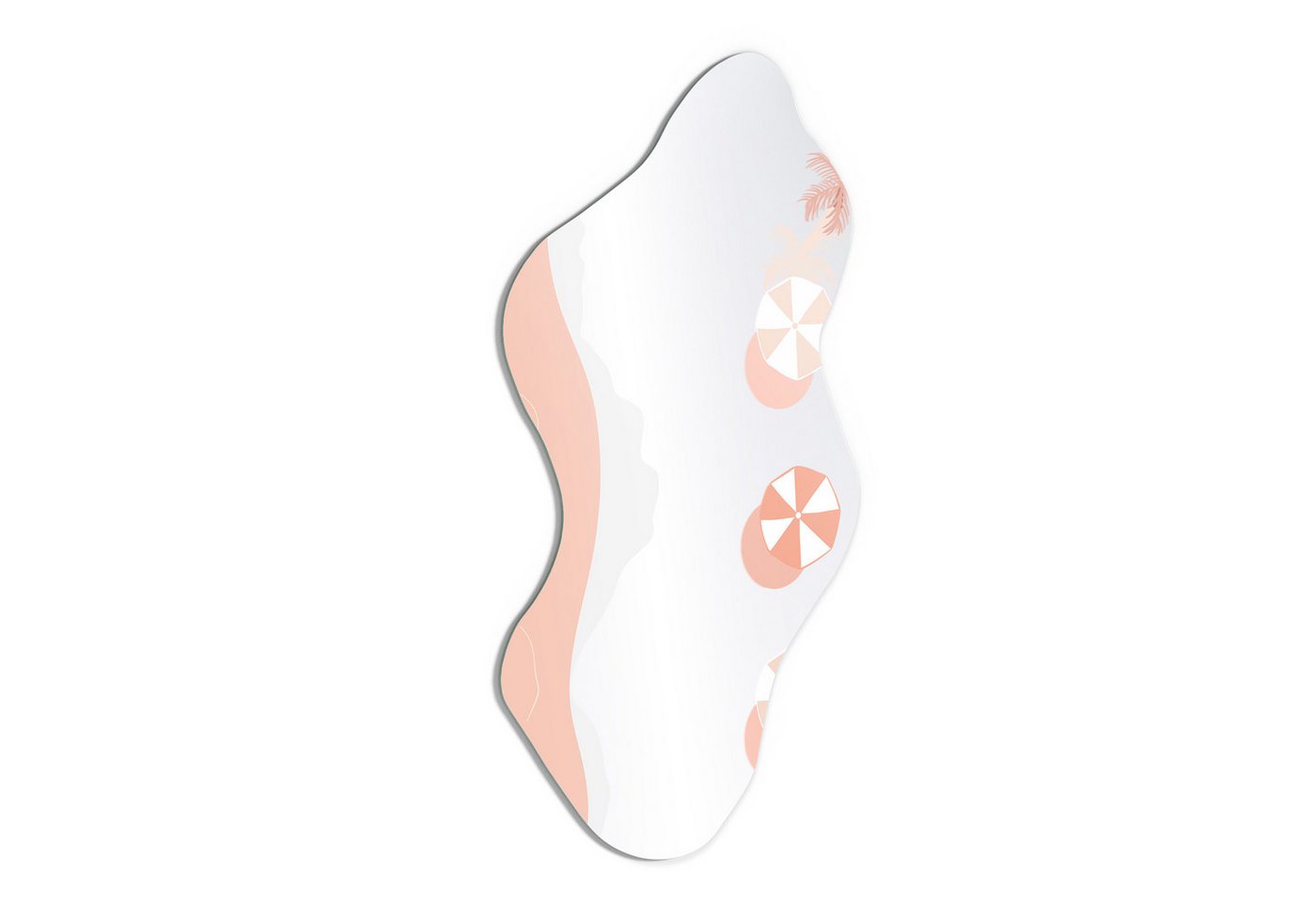 DEQORI Wandspiegel 'Küstenruhe in Rosa', Spiegel organisch geformt selbstklebend Wand Wohnzimmer Flur groß XXL DEQORI Wandspiegel 'Küstenruhe in Rosa', Spiegel organisch geformt selbstklebend Wand Wohnzimmer Flur groß XXL von DEQORI