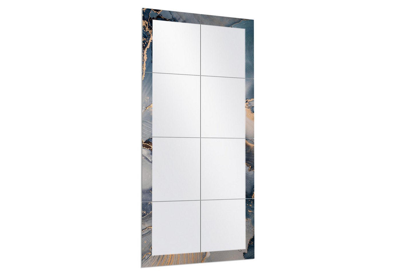 DEQORI Wandspiegel 'Marmor-Farbspiel mit Gold', Spiegelfliesen Puzzle Wand Spiegel Wohnzimmer Spiegelwand Flur groß DEQORI Wandspiegel 'Marmor-Farbspiel mit Gold', Spiegelfliesen Puzzle Wand Spiegel Wohnzimmer Spiegelwand Flur groß von DEQORI