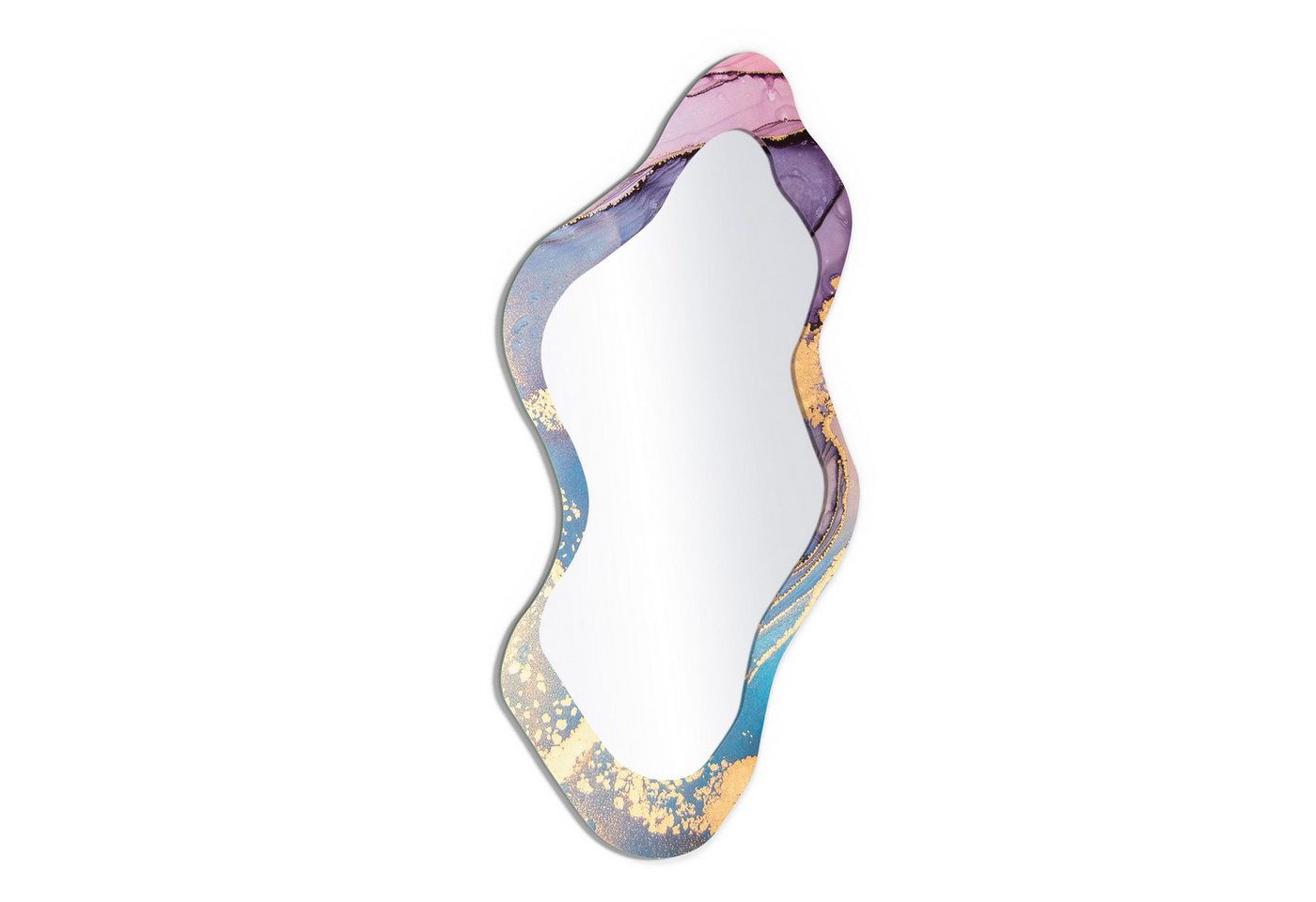 DEQORI Wandspiegel 'Marmorgrafik in Pastell', Spiegel organisch geformt selbstklebend Wand Wohnzimmer Flur groß XXL DEQORI Wandspiegel 'Marmorgrafik in Pastell', Spiegel organisch geformt selbstklebend Wand Wohnzimmer Flur groß XXL von DEQORI