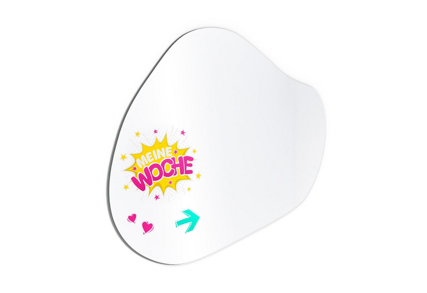 DEQORI Wandspiegel 'Meine Woche in Farbe', Spiegel organisch geformt selbstklebend Wand Wohnzimmer Flur groß XXL DEQORI Wandspiegel 'Meine Woche in Farbe', Spiegel organisch geformt selbstklebend Wand Wohnzimmer Flur groß XXL von DEQORI