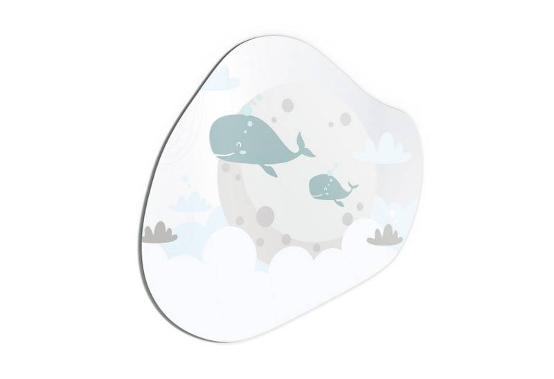 DEQORI Wandspiegel 'Mondreise mit Walen', Spiegel organisch geformt selbstklebend Wand Wohnzimmer Flur groß XXL DEQORI Wandspiegel 'Mondreise mit Walen', Spiegel organisch geformt selbstklebend Wand Wohnzimmer Flur groß XXL von DEQORI