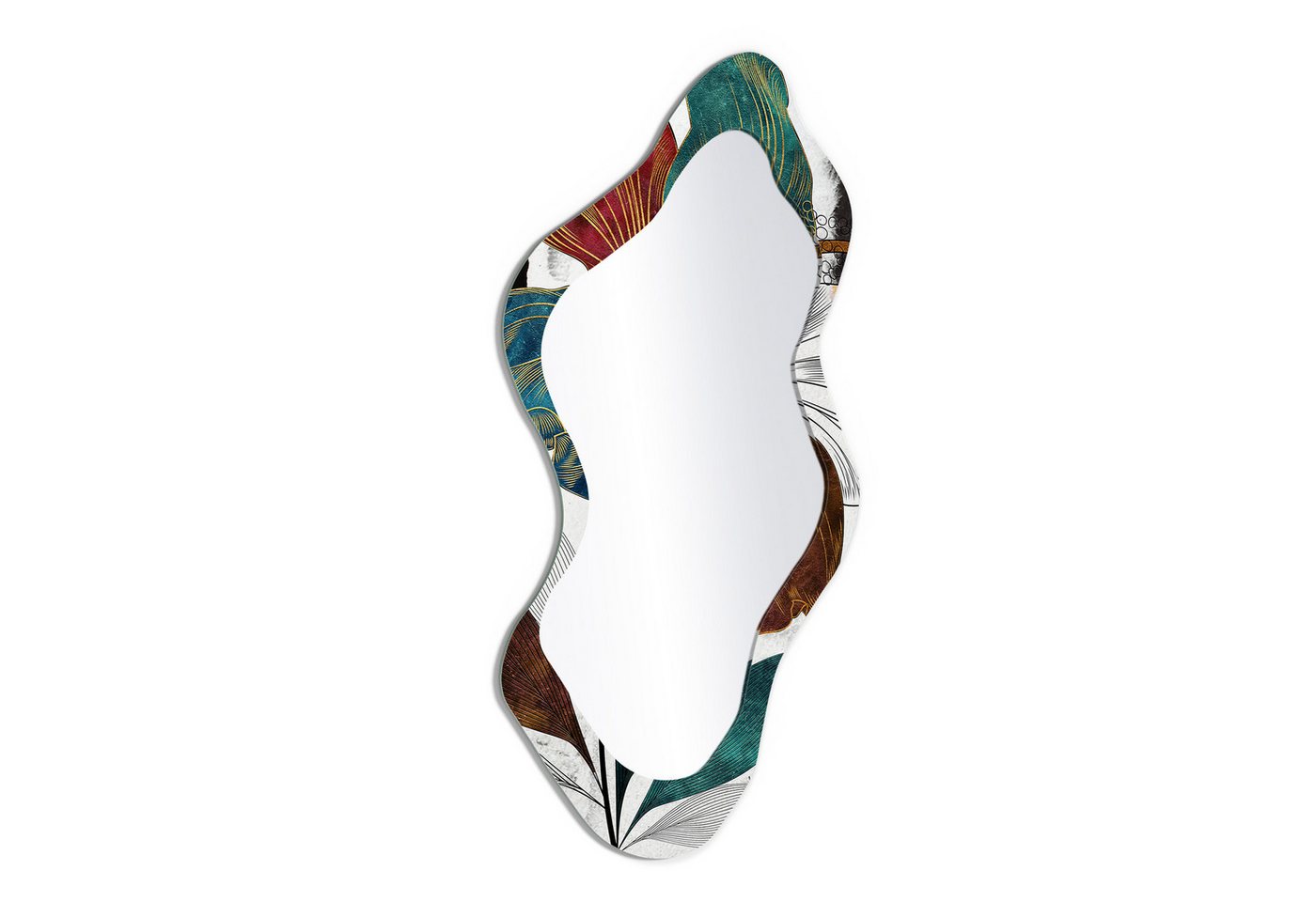 DEQORI Wandspiegel 'Ornament der Natur', Spiegel organisch geformt selbstklebend Wand Wohnzimmer Flur groß XXL DEQORI Wandspiegel 'Ornament der Natur', Spiegel organisch geformt selbstklebend Wand Wohnzimmer Flur groß XXL von DEQORI