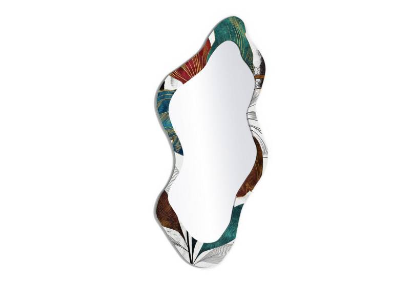 DEQORI Wandspiegel 'Ornament der Natur', Spiegel organisch geformt selbstklebend Wand Wohnzimmer Flur groß XXL von DEQORI