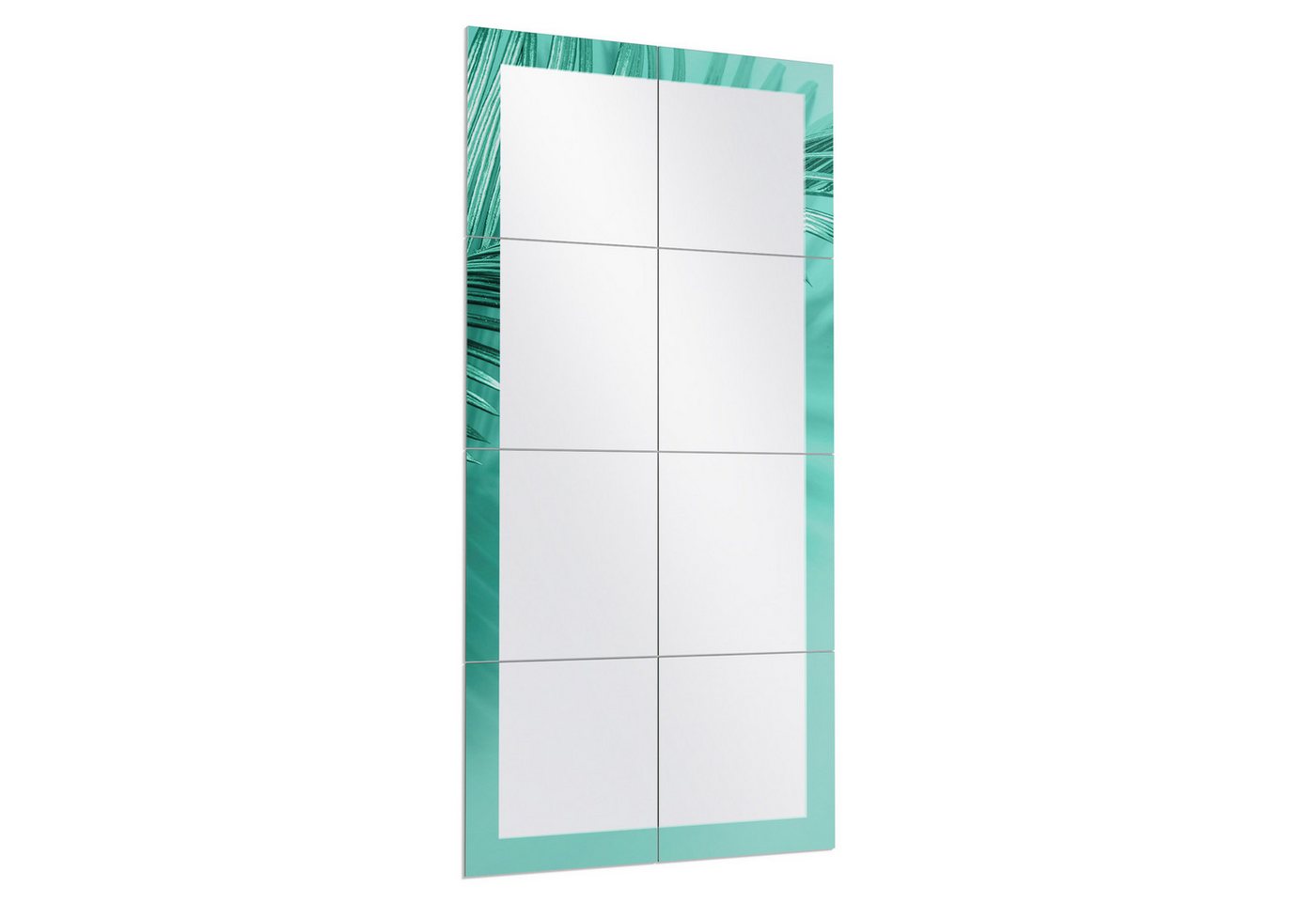 DEQORI Wandspiegel 'Palmenspiel in Mint', Spiegelfliesen Puzzle Wand Spiegel Wohnzimmer Spiegelwand Flur groß DEQORI Wandspiegel 'Palmenspiel in Mint', Spiegelfliesen Puzzle Wand Spiegel Wohnzimmer Spiegelwand Flur groß von DEQORI