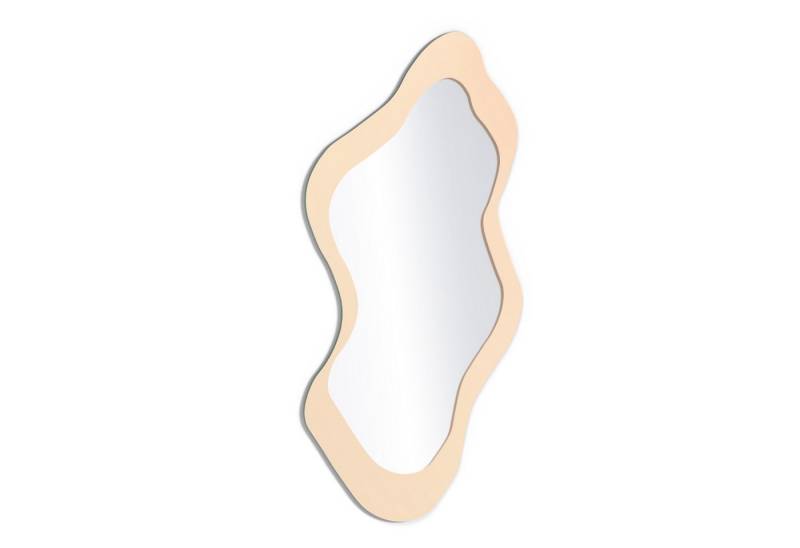 DEQORI Wandspiegel 'Pastellfarben - Pfirsich', Spiegel organisch geformt selbstklebend Wand Wohnzimmer Flur groß XXL von DEQORI