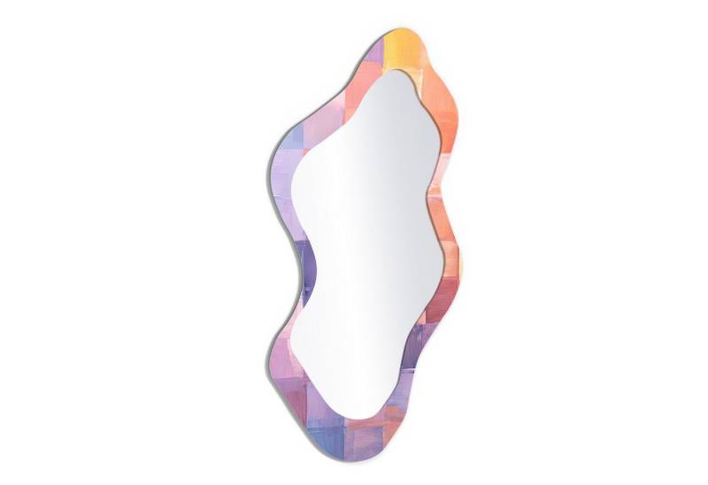 DEQORI Wandspiegel 'Pastellrhythmus', Spiegel organisch geformt selbstklebend Wand Wohnzimmer Flur groß XXL von DEQORI