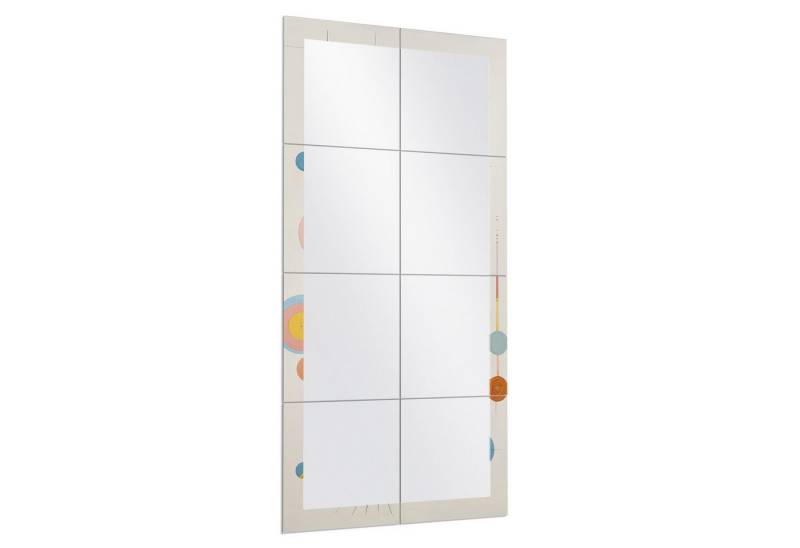 DEQORI Wandspiegel 'Rhythmus im Raum', Spiegelfliesen Puzzle Wand Spiegel Wohnzimmer Spiegelwand Flur groß von DEQORI