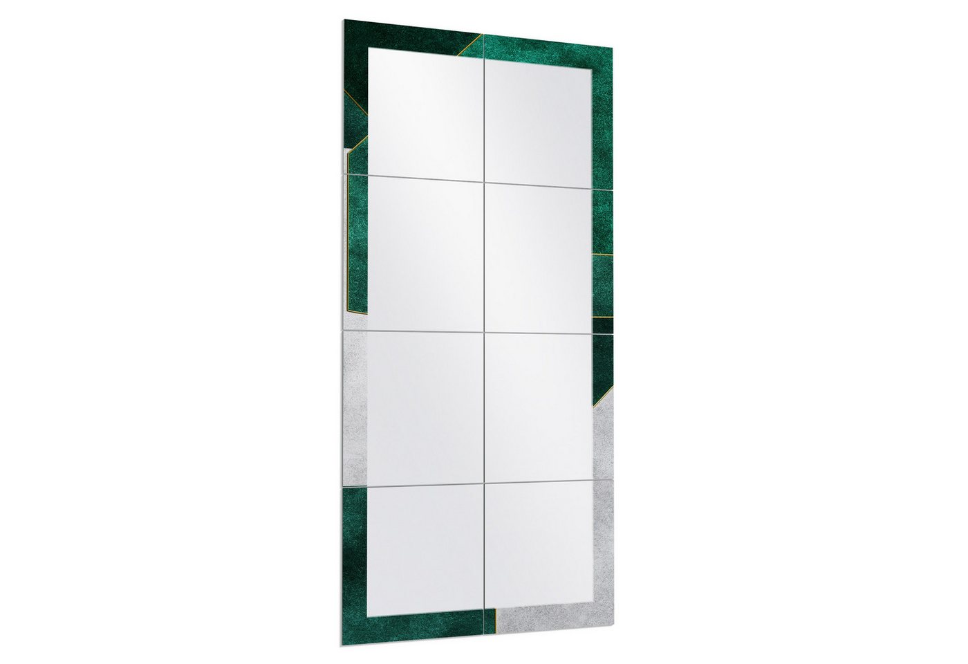 DEQORI Wandspiegel 'Smaragd-Geometrie', Spiegelfliesen Puzzle Wand Spiegel Wohnzimmer Spiegelwand Flur groß DEQORI Wandspiegel 'Smaragd-Geometrie', Spiegelfliesen Puzzle Wand Spiegel Wohnzimmer Spiegelwand Flur groß von DEQORI