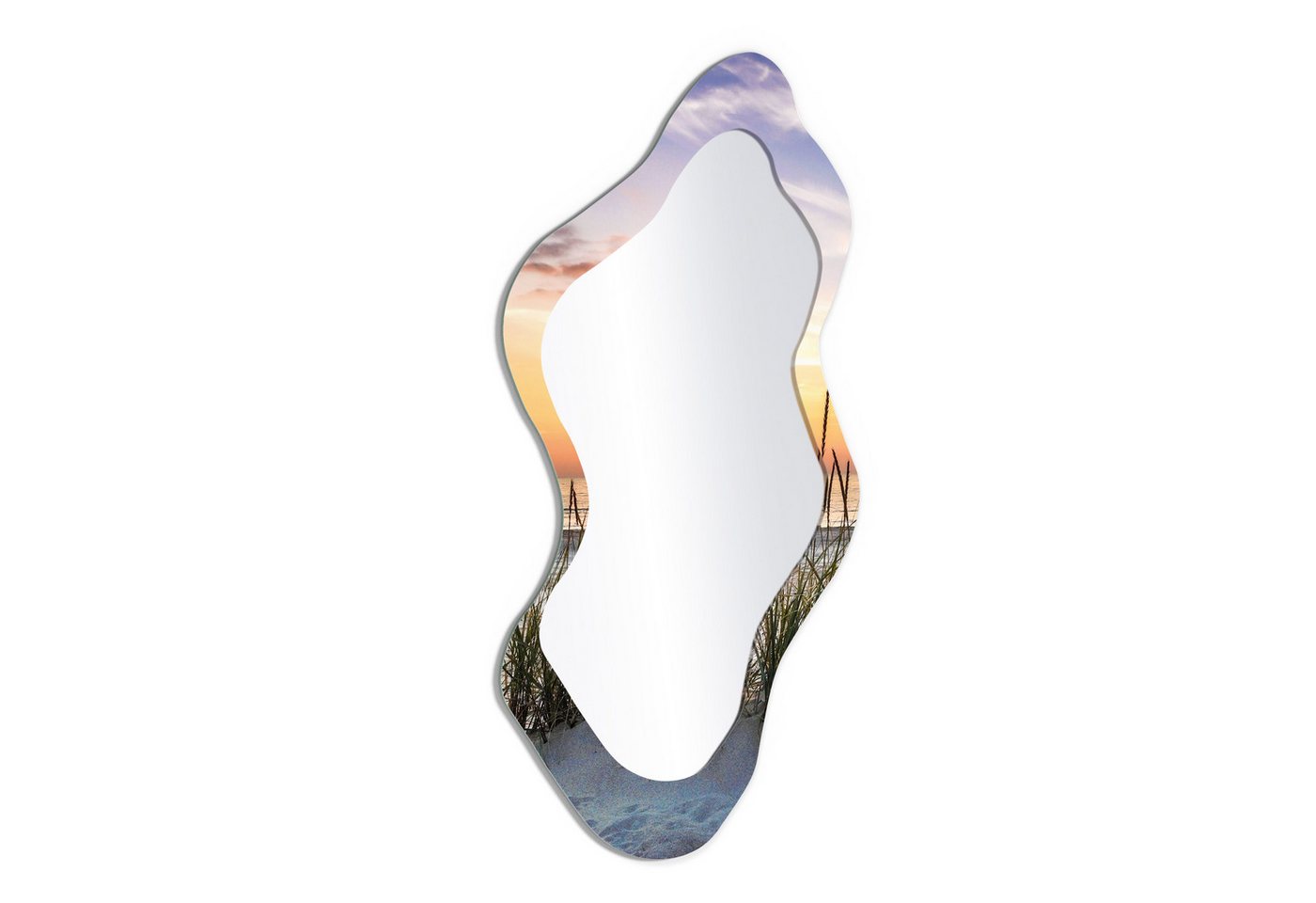 DEQORI Wandspiegel 'Sonnenuntergang am Strand', Spiegel organisch geformt selbstklebend Wand Wohnzimmer Flur groß XXL DEQORI Wandspiegel 'Sonnenuntergang am Strand', Spiegel organisch geformt selbstklebend Wand Wohnzimmer Flur groß XXL von DEQORI