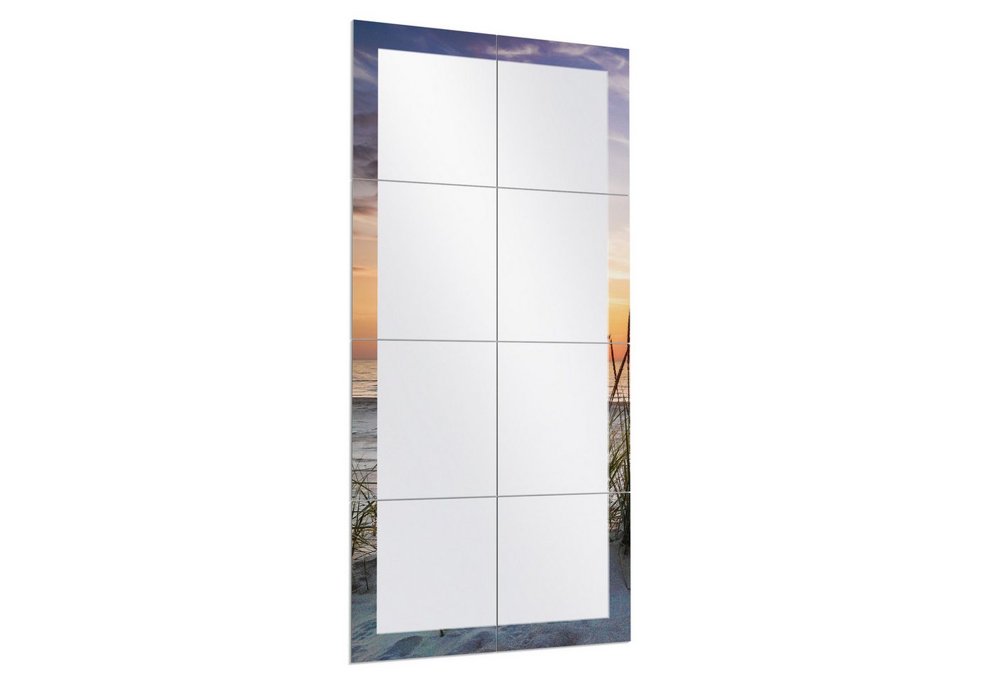 DEQORI Wandspiegel 'Sonnenuntergang am Strand', Spiegelfliesen Puzzle Wand Spiegel Wohnzimmer Spiegelwand Flur groß DEQORI Wandspiegel 'Sonnenuntergang am Strand', Spiegelfliesen Puzzle Wand Spiegel Wohnzimmer Spiegelwand Flur groß von DEQORI