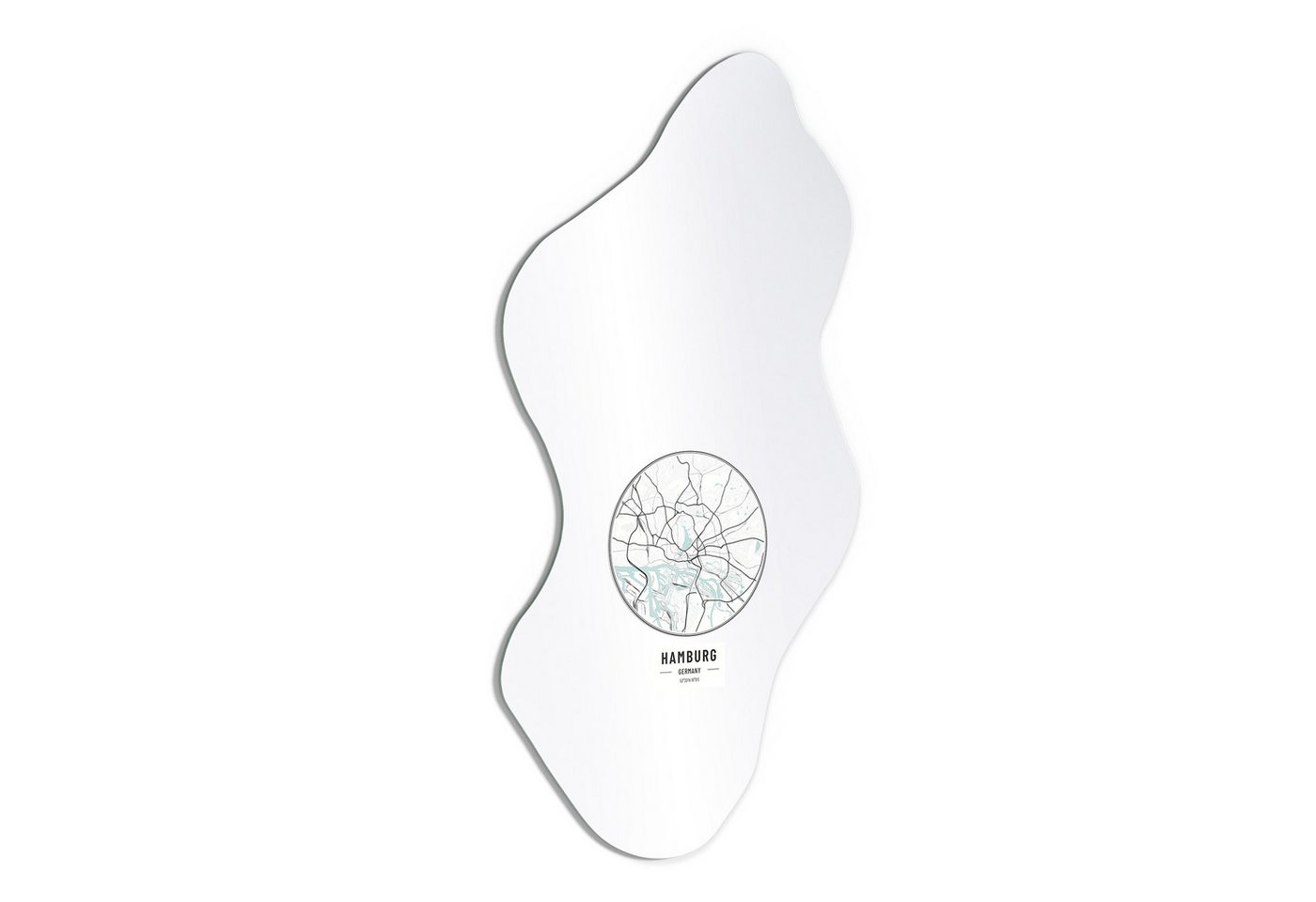 DEQORI Wandspiegel 'Stadtplan Hamburg', Spiegel organisch geformt selbstklebend Wand Wohnzimmer Flur groß XXL DEQORI Wandspiegel 'Stadtplan Hamburg', Spiegel organisch geformt selbstklebend Wand Wohnzimmer Flur groß XXL von DEQORI