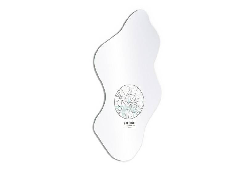 DEQORI Wandspiegel 'Stadtplan Hamburg', Spiegel organisch geformt selbstklebend Wand Wohnzimmer Flur groß XXL DEQORI Wandspiegel 'Stadtplan Hamburg', Spiegel organisch geformt selbstklebend Wand Wohnzimmer Flur groß XXL von DEQORI