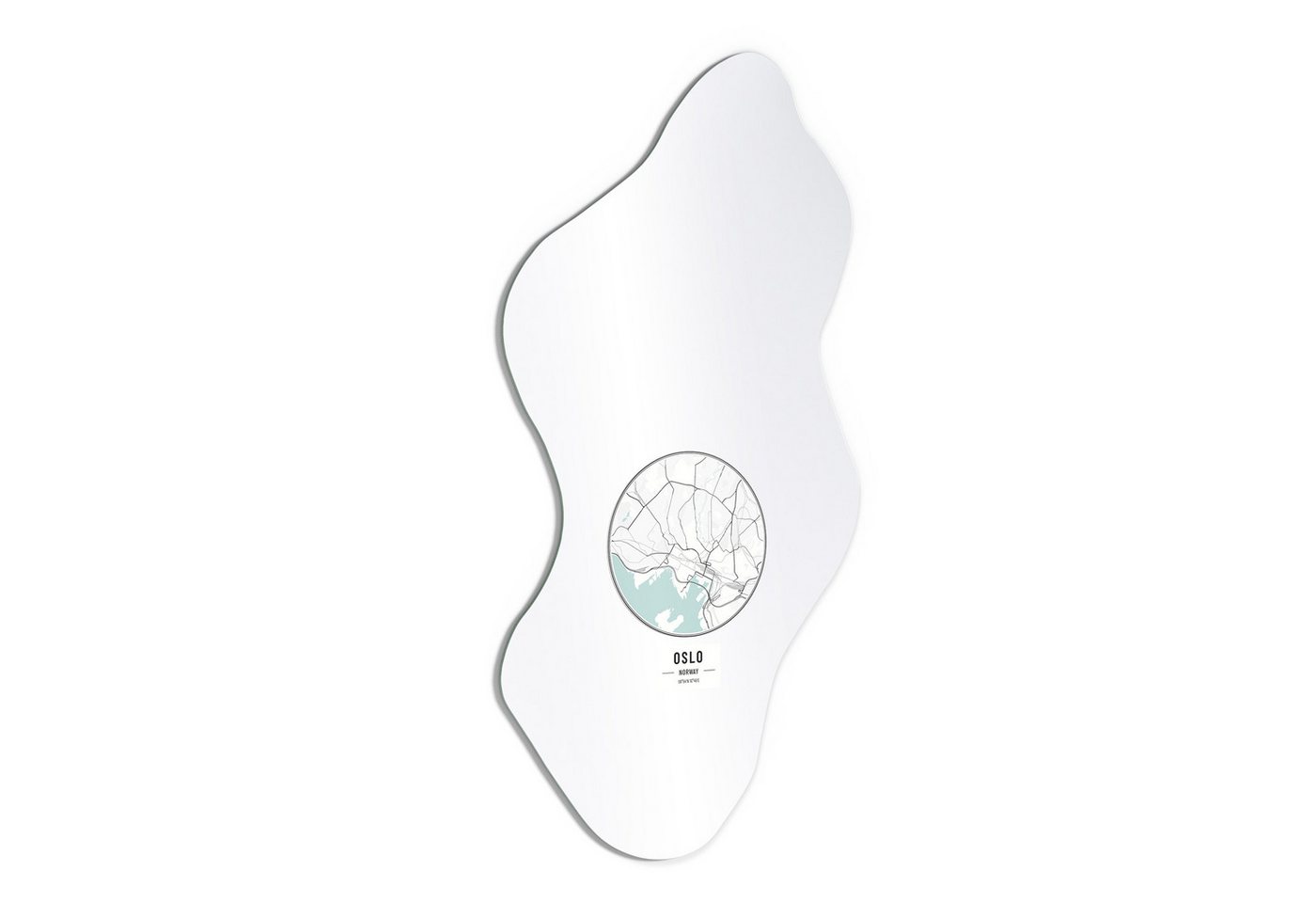 DEQORI Wandspiegel 'Stadtplan Oslo', Spiegel organisch geformt selbstklebend Wand Wohnzimmer Flur groß XXL DEQORI Wandspiegel 'Stadtplan Oslo', Spiegel organisch geformt selbstklebend Wand Wohnzimmer Flur groß XXL von DEQORI