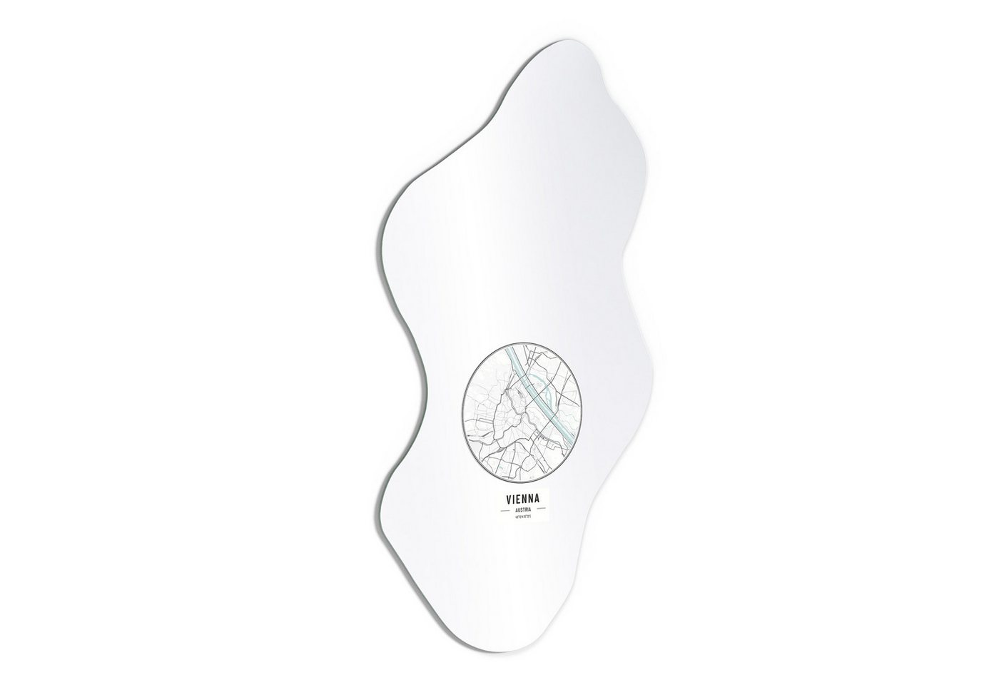 DEQORI Wandspiegel 'Stadtplan Wien', Spiegel organisch geformt selbstklebend Wand Wohnzimmer Flur groß XXL DEQORI Wandspiegel 'Stadtplan Wien', Spiegel organisch geformt selbstklebend Wand Wohnzimmer Flur groß XXL von DEQORI