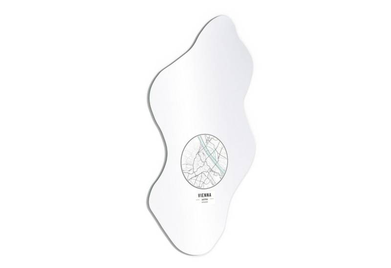 DEQORI Wandspiegel 'Stadtplan Wien', Spiegel organisch geformt selbstklebend Wand Wohnzimmer Flur groß XXL von DEQORI