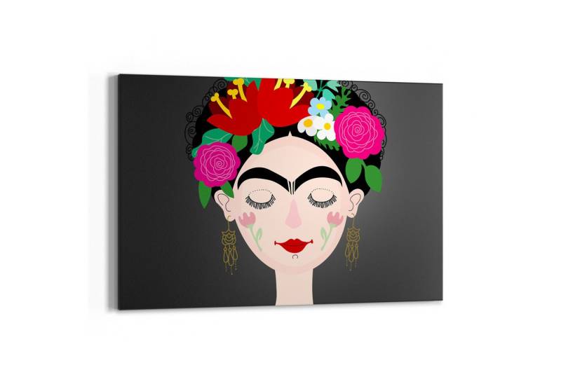 DEQORI Wandtafel 'Frida Fantasie', (1-tlg), Metall Kreidetafel bedruckt Schreibtafel modern Schiefertafel Tafel von DEQORI