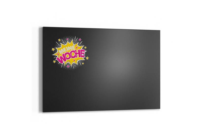 DEQORI Wandtafel 'Knallige Wochenpower', (1-tlg), Metall Kreidetafel bedruckt Schreibtafel modern Schiefertafel Tafel von DEQORI