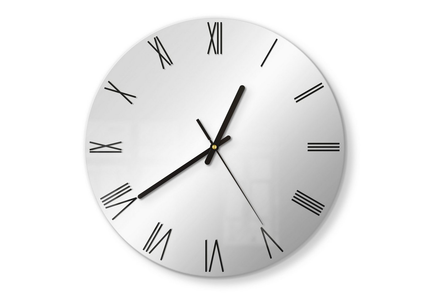 DEQORI Wanduhr (Spiegeluhr Spiegel modern Wand Wohnzimmer Uhr Design Küchenuhr Quarz) von DEQORI