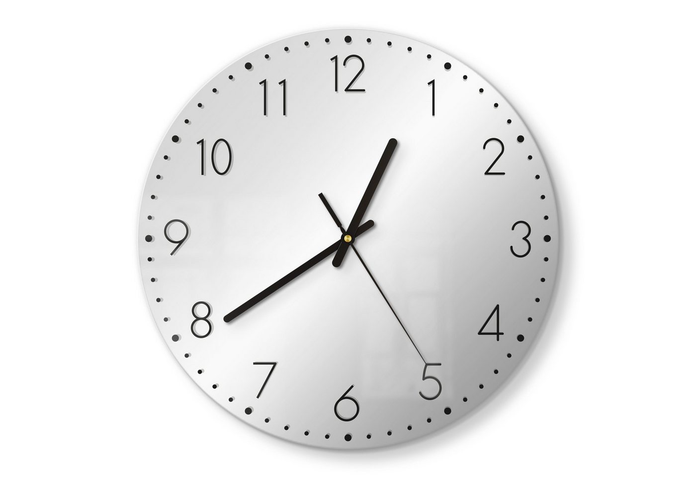 DEQORI Wanduhr (Spiegeluhr Spiegel modern Wand Wohnzimmer Uhr Design Küchenuhr Quarz) von DEQORI