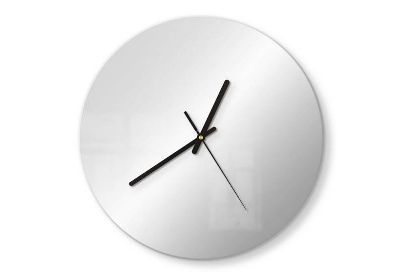 DEQORI Wanduhr (Spiegeluhr Spiegel modern Wand Wohnzimmer Uhr Design Küchenuhr Quarz) von DEQORI