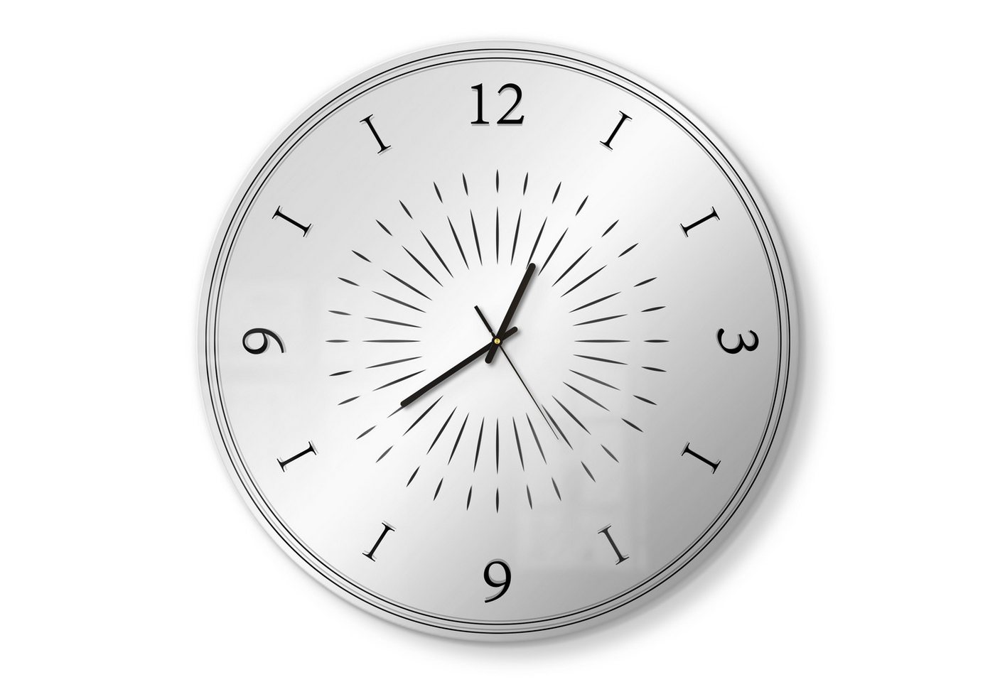 DEQORI Wanduhr (Spiegeluhr Spiegel modern Wand Wohnzimmer Uhr Design Küchenuhr Quarz) von DEQORI